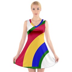 United States Army 42nd Infantry Division Shoulder Sleeve Insignia V-neck Sleeveless Dress by abbeyz71