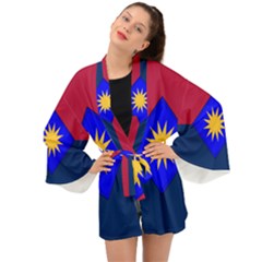 Flag Of United States Army 40th Infantry Division Long Sleeve Kimono by abbeyz71