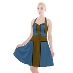 United States Army 36th Infantry Division Shoulder Sleeve Insignia Halter Party Swing Dress  by abbeyz71