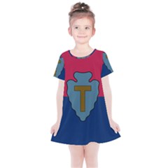 Flag Of United States Army 36th Infantry Division Kids  Simple Cotton Dress by abbeyz71