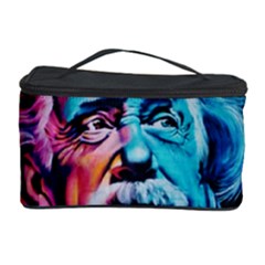 Albert Einstein Retro Wall Graffiti Blue Pink Orange Modern Urban Art Grunge Cosmetic Storage by snek