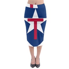 Coat Of Arms Of Texas State Guard Midi Pencil Skirt by abbeyz71