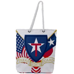 Logo Of Texas State Guard Full Print Rope Handle Tote (large) by abbeyz71