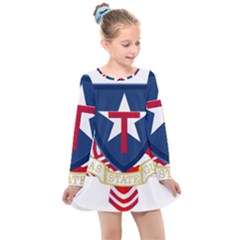 Logo Of Texas State Guard Kids  Long Sleeve Dress by abbeyz71