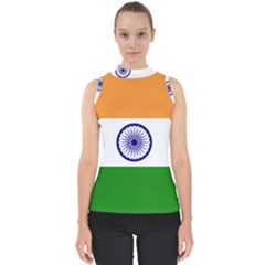 Flag Of India Mock Neck Shell Top by abbeyz71