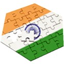 Flag of India Wooden Puzzle Hexagon View3