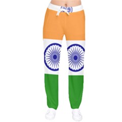 Flag Of India Women Velvet Drawstring Pants by abbeyz71