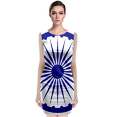 Ashoka Chakra Sleeveless Velvet Midi Dress by abbeyz71