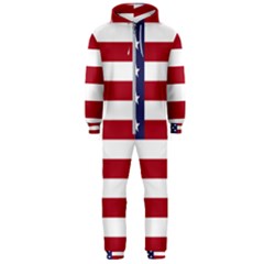 Flag Of The United States Of America  Hooded Jumpsuit (men)  by abbeyz71