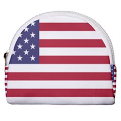 Flag Of The United States Of America  Horseshoe Style Canvas Pouch