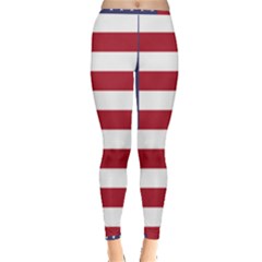 Flag Of The United States Of America  Inside Out Leggings by abbeyz71