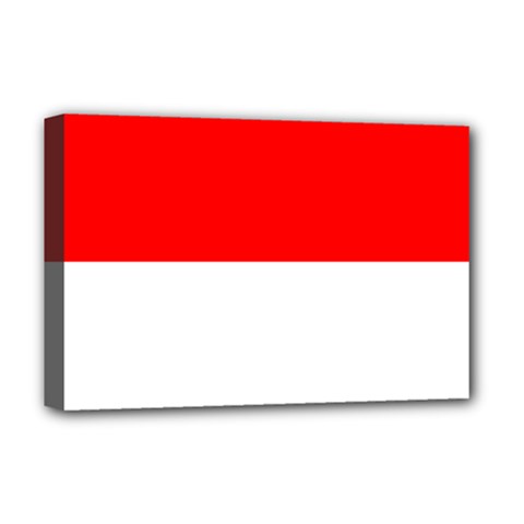 Flag Of Indonesia Deluxe Canvas 18  X 12  (stretched) by abbeyz71