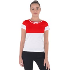 Flag Of Indonesia Short Sleeve Sports Top  by abbeyz71
