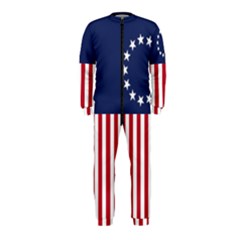 Betsy Ross Flag Usa America United States 1777 Thirteen Colonies Vertical Onepiece Jumpsuit (kids) by snek