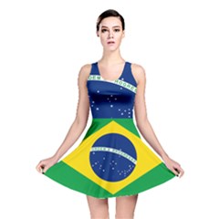 Flag Of Brazil Reversible Skater Dress by abbeyz71