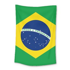 Flag Of Brazil Small Tapestry by abbeyz71