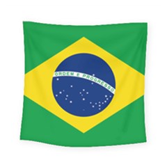 Flag Of Brazil Square Tapestry (small) by abbeyz71