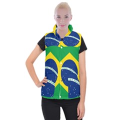 Flag Of Brazil Women s Button Up Vest by abbeyz71