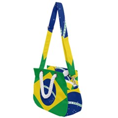 Flag Of Brazil Rope Handles Shoulder Strap Bag by abbeyz71