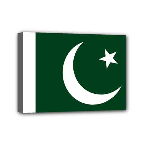 Flag Of Pakistan Mini Canvas 7  X 5  (stretched) by abbeyz71