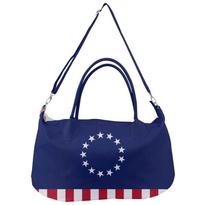 Betsy Ross flag USA America United States 1777 Thirteen Colonies vertical Removal Strap Handbag