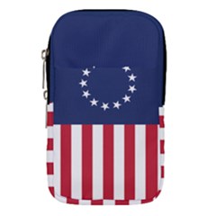 Betsy Ross flag USA America United States 1777 Thirteen Colonies vertical Waist Pouch (Large)
