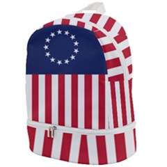 Betsy Ross Flag Usa America United States 1777 Thirteen Colonies Vertical Zip Bottom Backpack by snek