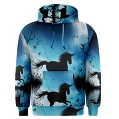 Wonderful Unicorn Silhouette In The Night Men s Pullover Hoodie by FantasyWorld7