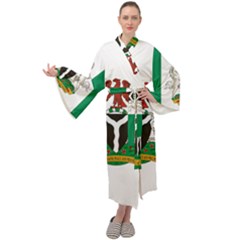 Flag Of Nigeria  Maxi Velour Kimono by abbeyz71