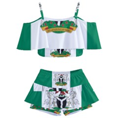 Flag Of Nigeria  Kids  Off Shoulder Skirt Bikini by abbeyz71