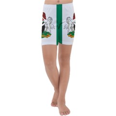 Flag Of Nigeria  Kids  Lightweight Velour Capri Yoga Leggings by abbeyz71