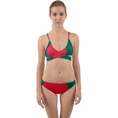 Flag Of Bangladesh Wrap Around Bikini Set by abbeyz71