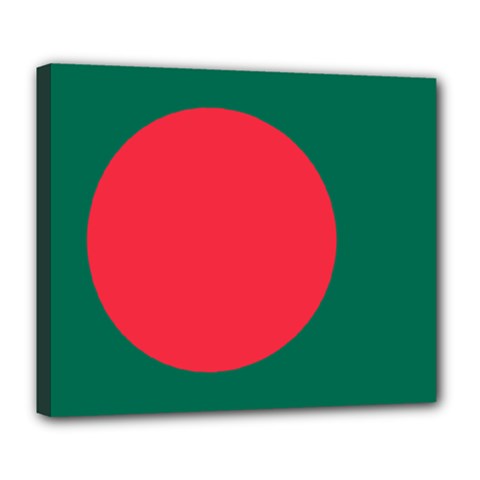 Flag Of Bangladesh Deluxe Canvas 24  X 20  (stretched) by abbeyz71