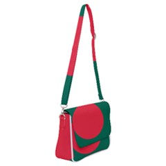 Flag Of Bangladesh Shoulder Bag With Back Zipper by abbeyz71