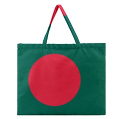 Flag Of Bangladesh Zipper Large Tote Bag by abbeyz71