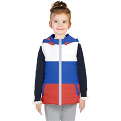 National Flag Of Russia Kids  Hooded Puffer Vest by abbeyz71