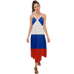 National Flag Of Russia Halter Tie Back Dress  by abbeyz71