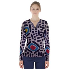 Edm By Traci K V-neck Long Sleeve Top