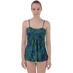 Essence Of A Peacock Babydoll Tankini Set by bloomingvinedesign