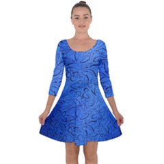 Fashion Week Runway Exclusive Design By Traci K Quarter Sleeve Skater Dress by tracikcollection