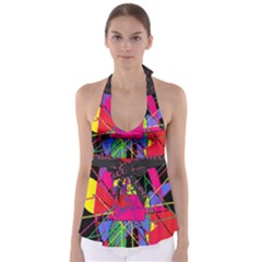 Club Fitstyle Fitness By Traci K Babydoll Tankini Top by tracikcollection