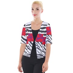 Striped By Traci K Cropped Button Cardigan