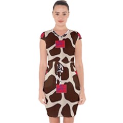 Giraffe By Traci K Capsleeve Drawstring Dress  by tracikcollection