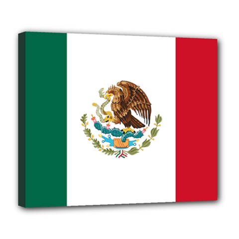 Flag Of Mexico Deluxe Canvas 24  X 20  (stretched) by abbeyz71