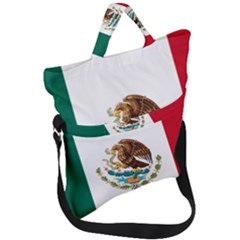 Flag Of Mexico Fold Over Handle Tote Bag