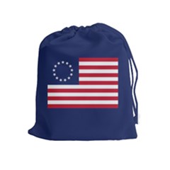 Betsy Ross Flag Usa America United States 1777 Thirteen Colonies Maga  Drawstring Pouch (xl) by snek