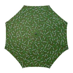 Pepe The Frog Face Pattern Green Kekistan Meme Golf Umbrellas by snek