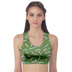 Pepe The Frog Face Pattern Green Kekistan Meme Sports Bra by snek