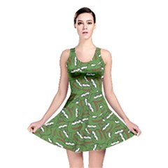 Pepe The Frog Face Pattern Green Kekistan Meme Reversible Skater Dress by snek