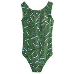 Pepe The Frog Face Pattern Green Kekistan Meme Kids  Cut-out Back One Piece Swimsuit by snek